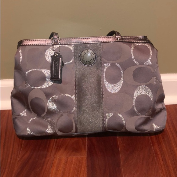 Coach Handbags - Silver Coach Purse